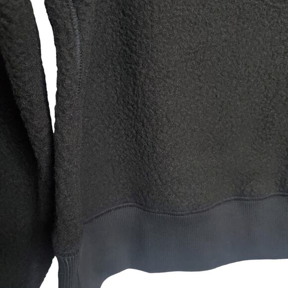 Everlane The ReNew Fleece Oversized Crew Black Small NWT Teddy Sweatshirt - Picture 5 of 16